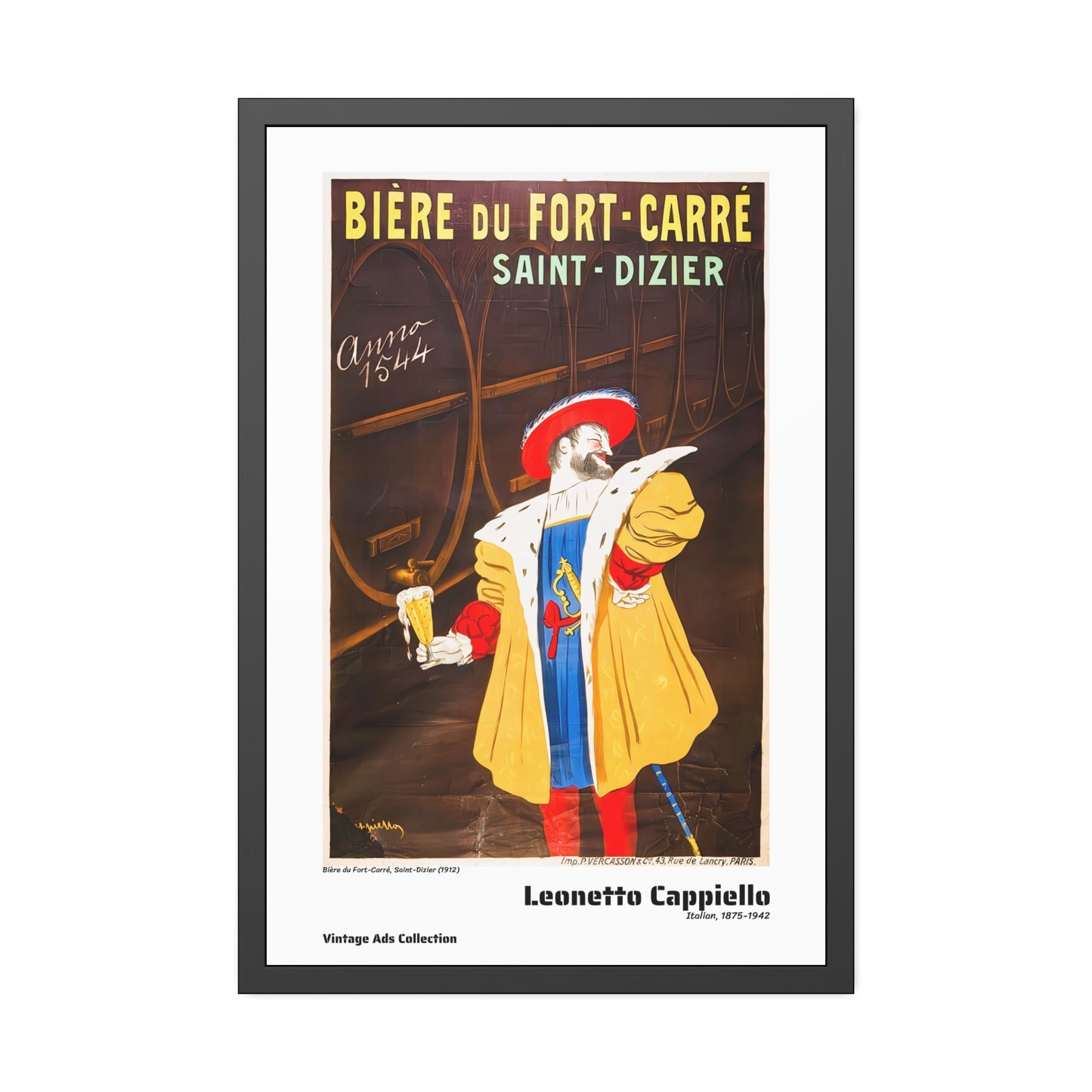 Bière du Fort-Carré, Saint-Dizier (1912) by Leonetto Cappiello / Affiche Encadrée Série Vintage Ads Collection