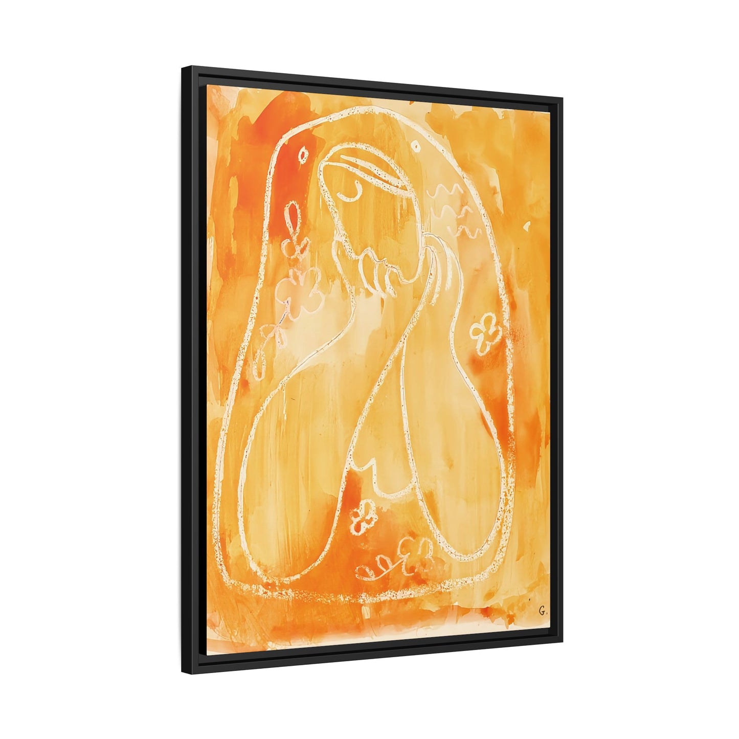 Thoughtful (1937-1938) by Mikulás Galanda / Toile encadrée sur caisse américaine