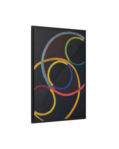 Relief noir avec des cercles de couleur by Robert Delaunay