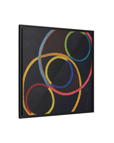 Relief noir avec des cercles de couleur by Robert Delaunay