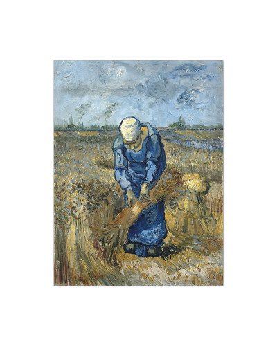 Peasant Woman Binding Sheaves (After Millet) by Vincent van Gogh