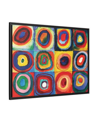 Etude De Couleurs : Carrés avec Cercles Concentriques (1913) by Wassily Kandinsky