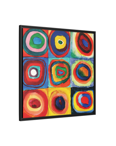 Etude De Couleurs : Carrés avec Cercles Concentriques (1913) by Wassily Kandinsky