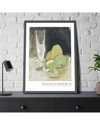 Green Apples And Champagne Glass (1934) by Helene Schjerfbeck