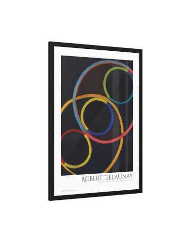 Relief noir avec des cercles de couleur by Robert Delaunay