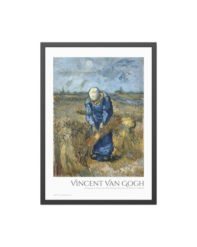 Peasant Woman Binding Sheaves (After Millet) by Vincent van Gogh