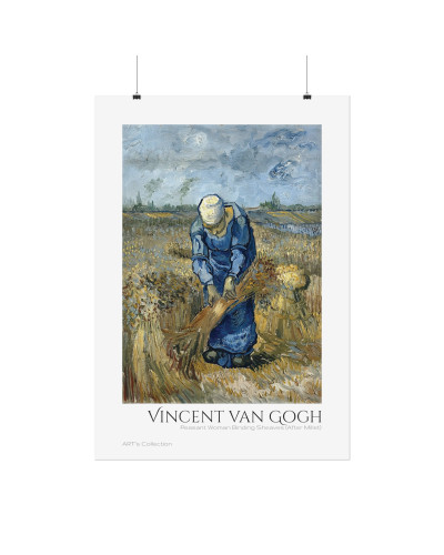 Peasant Woman Binding Sheaves (After Millet) by Vincent van Gogh