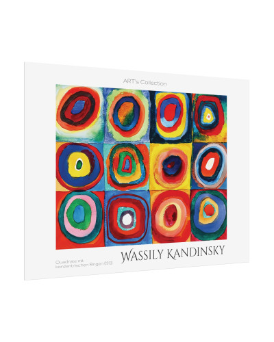 Carrés avec Cercles Concentriques (1913) by Wassily Kandinsky