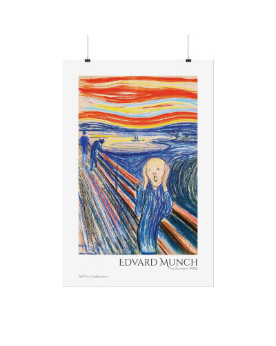 The Scream (1895) version couleur by Edvard Munch