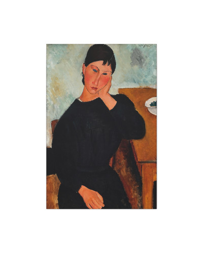 Elvira Resting at a Table (1919) by Amedeo Modigliani