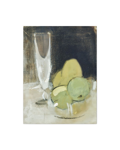 Green Apples And Champagne Glass (1934) by Helene Schjerfbeck