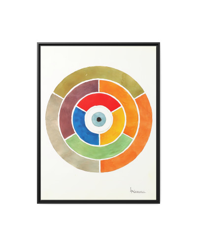 Disc Showing Primary, Secondary and Tertiary Colors (ca 1900) by Elizabeth A. Nedwill