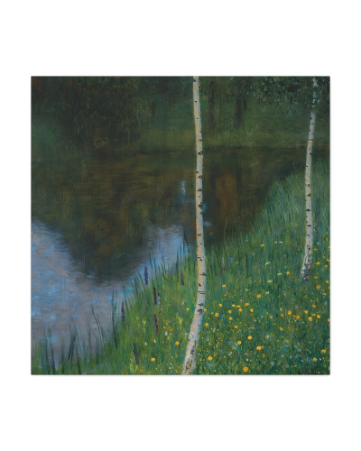 Lakeshore With Birches by Gustav Klimt