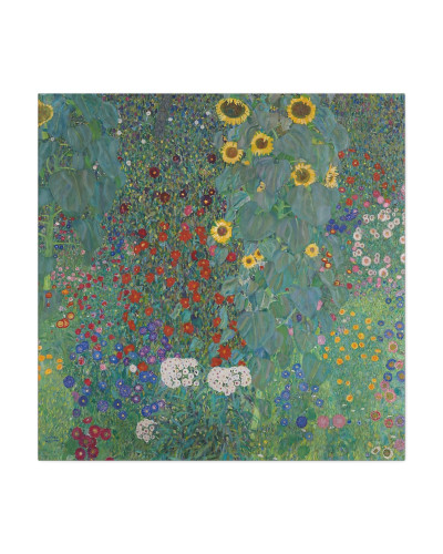 Cottage garden with sunflowers (1907) by Gustav Klimt