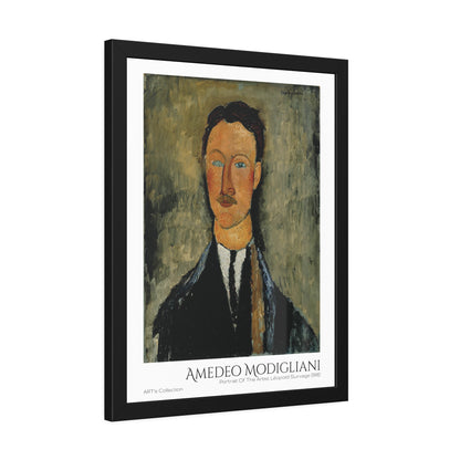 Portrait Of The Artist Léopold Survage (1918) by Amedeo Modigliani  / Affiche Encadrée série ART's Collection