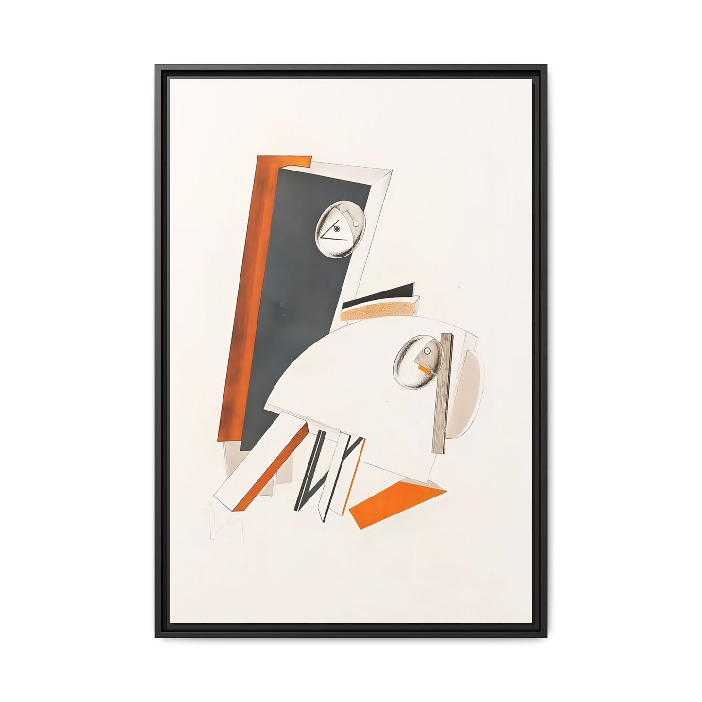 Angstliche (1923) by El Lissitzky / Toile encadrée sur caisse américaine