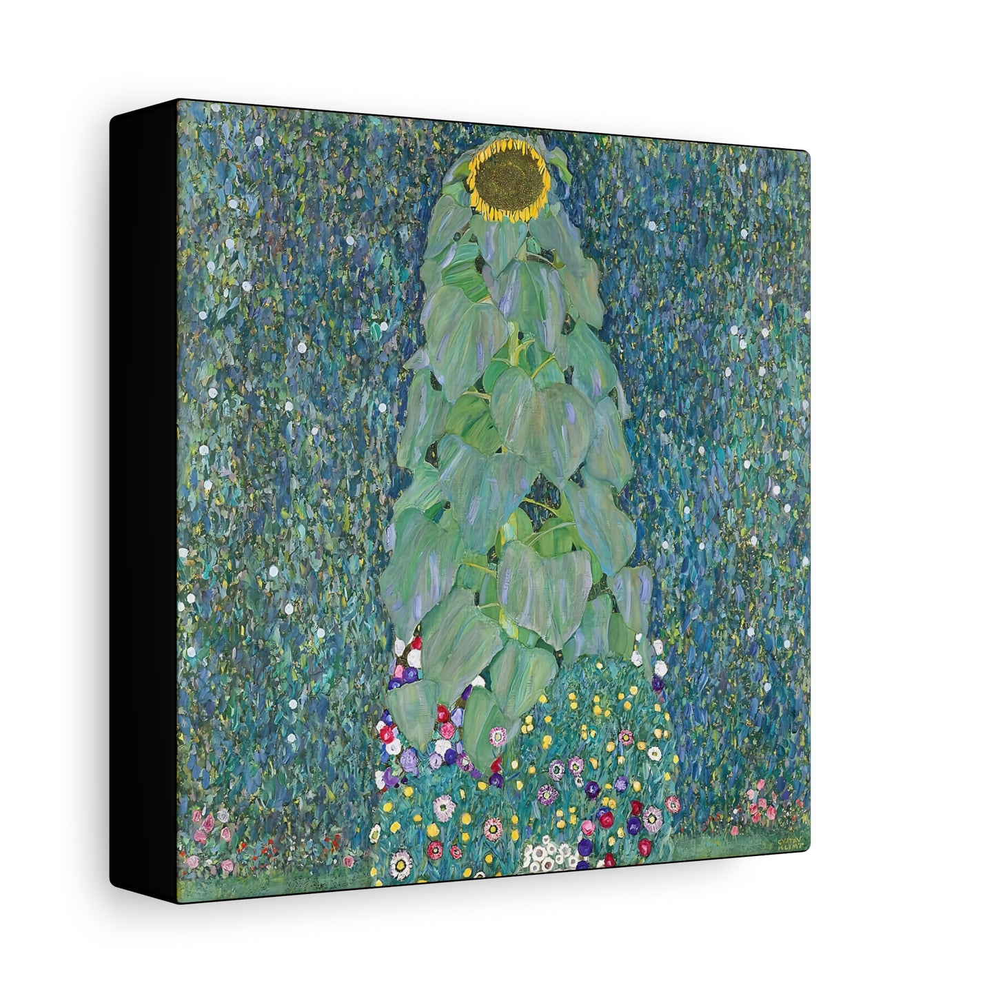 Sunflowers (1883) by Gustav Klimt / Reproduction Fine Art sur Toile / Flanc Large Epaisseur 3.2 cm - 1.25 inch