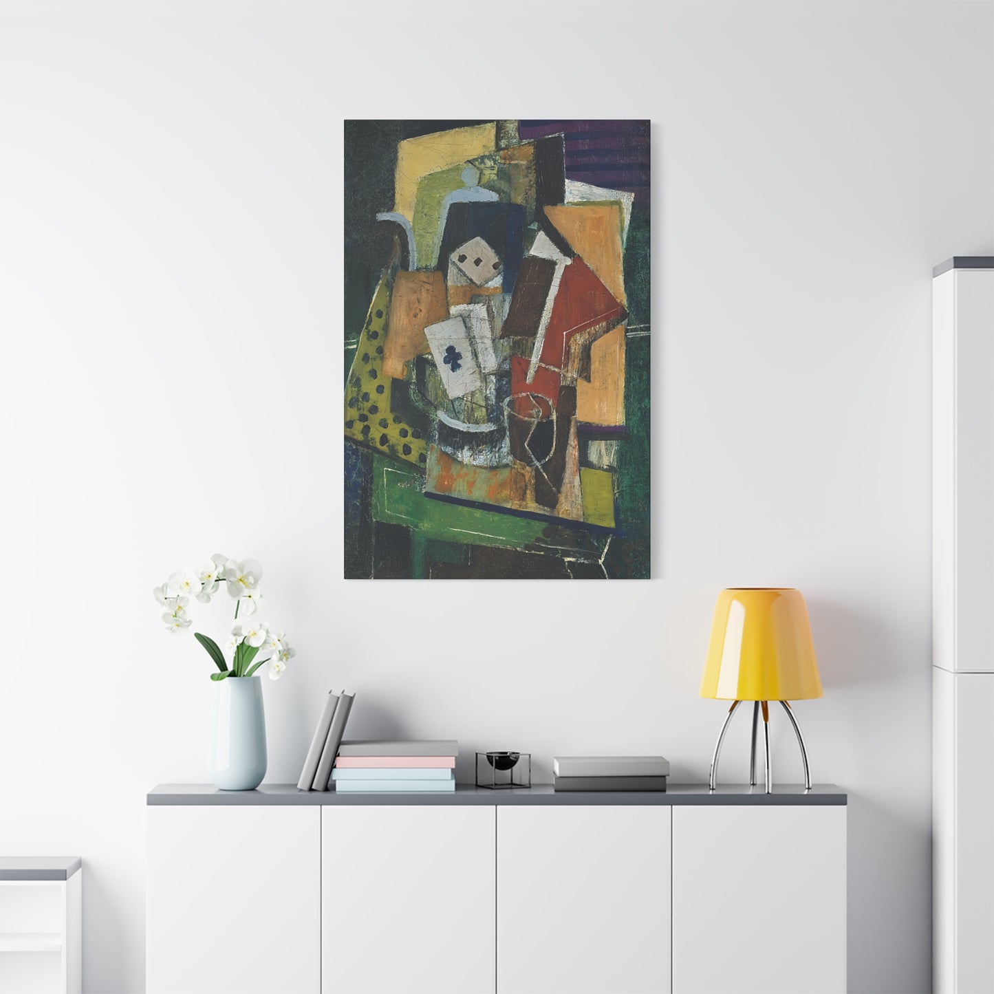 Nature morte à l'as de trèfle (1912-1916) by Louis Marcoussis / Reproduction Fine Art sur Toile / Epaisseur 3.2 cm - 1.25 inch