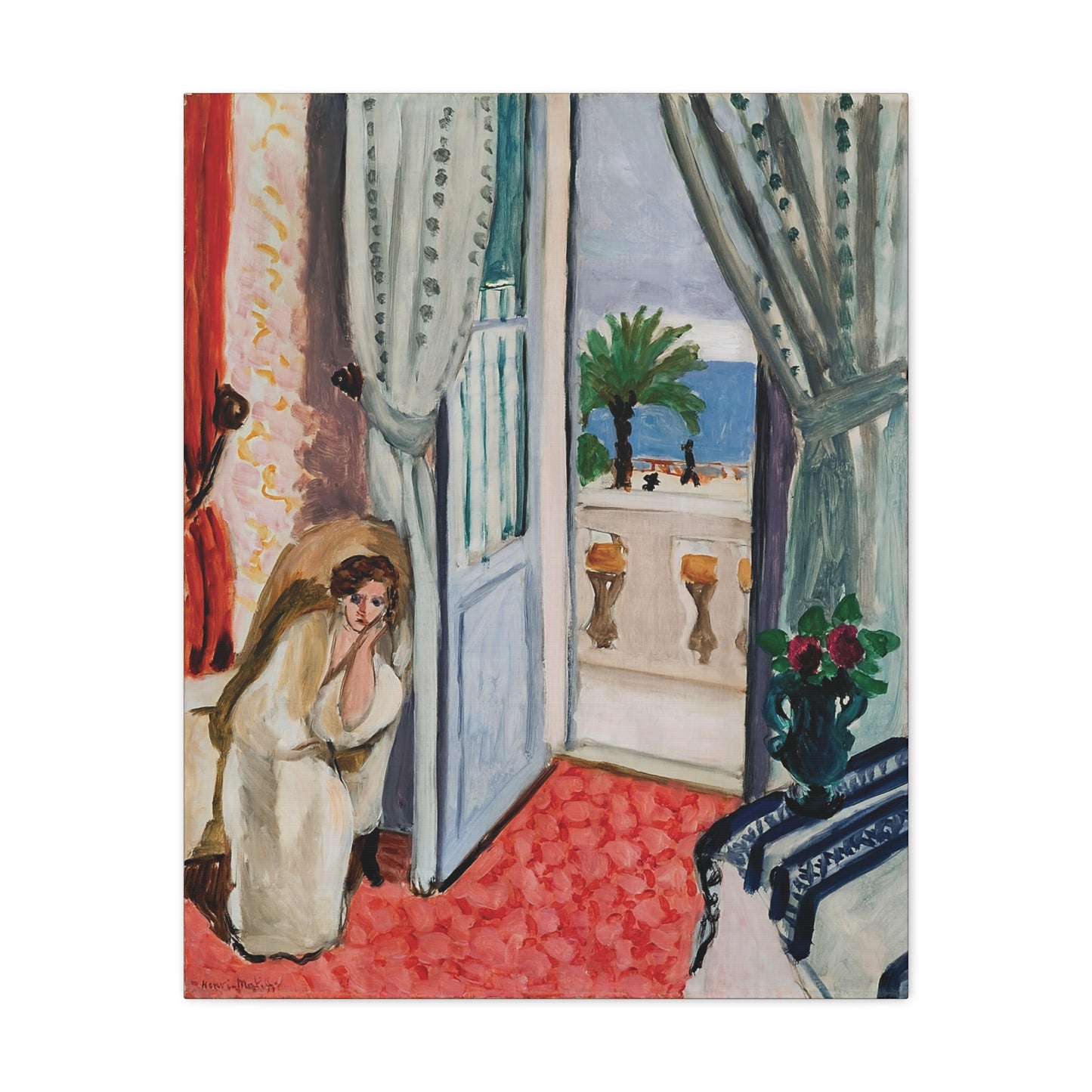Intérieur à Nice (1919) by Henri Matisse / Reproduction Fine Art sur Toile /  Epaisseur 3.2 cm - 1.25 inch