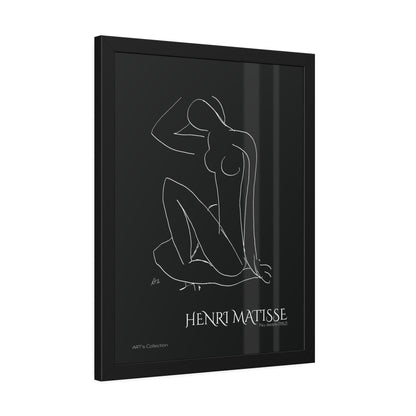 Nu assis (1952) black édition by Henri Matisse / Affiche Encadrée série ART's Collection