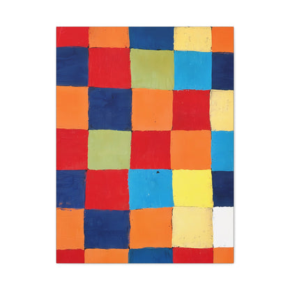 Color chart Qu 1 (1930) by Paul Klee / Reproduction Fine Art sur Toile / Large Epaisseur 3.2 cm - 1.25 inch