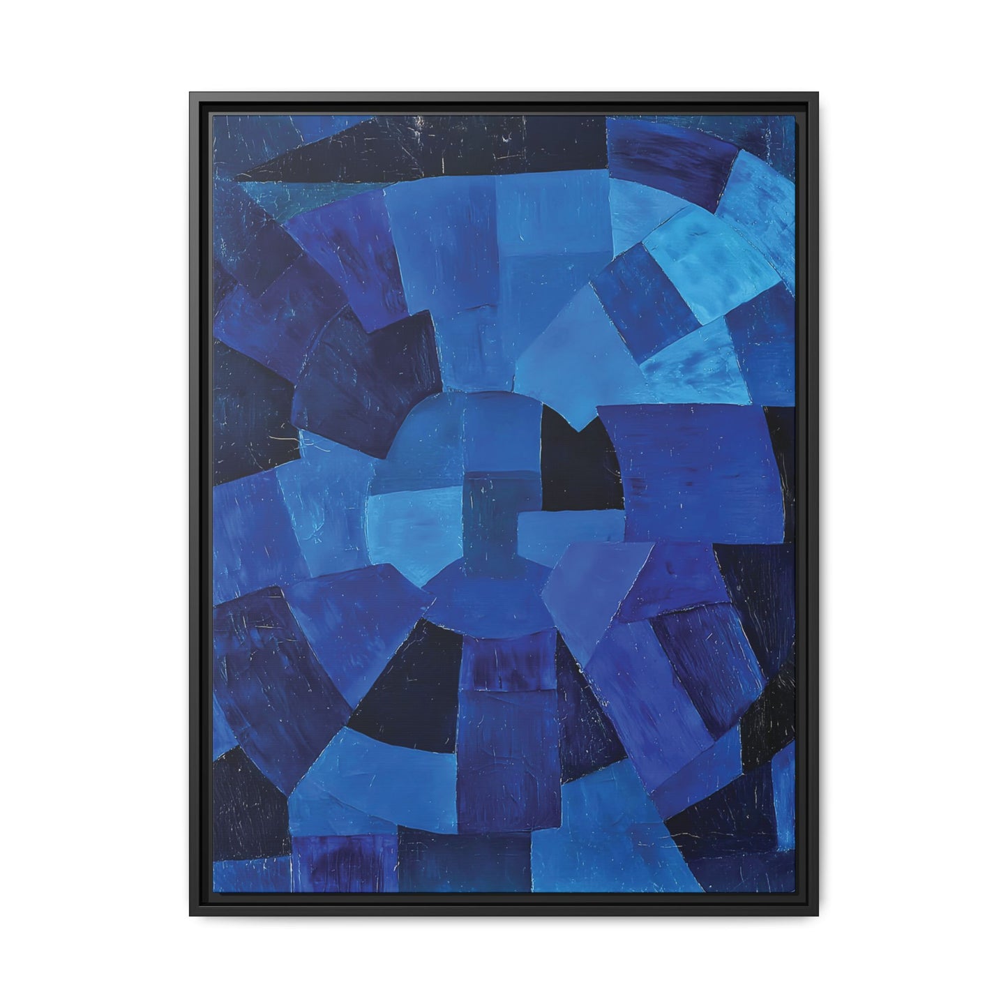 Komposition in Blau (1931) by Otto Freundlich / Toile encadrée sur caisse américaine
