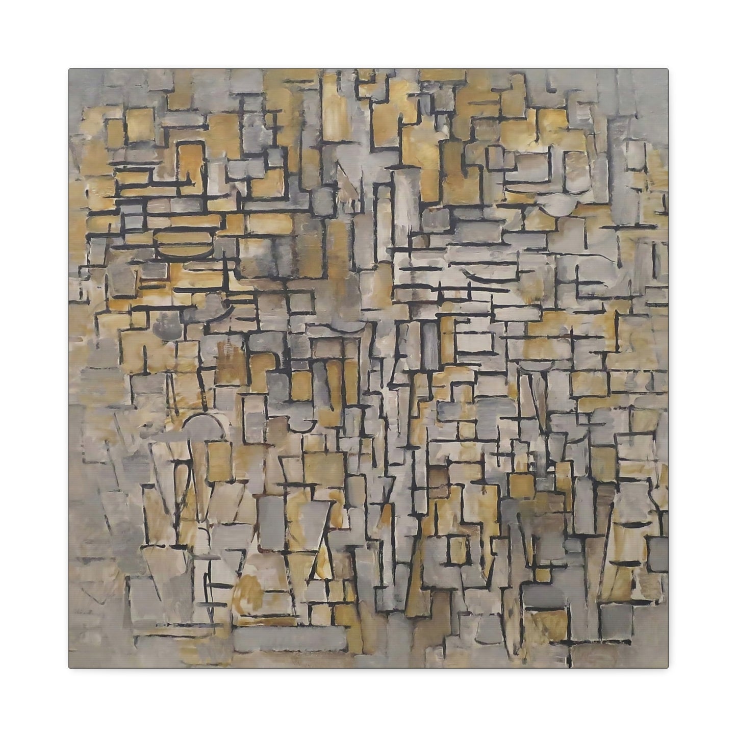 Tableau No. 2,Composition No. VII (1913) by Piet Mondrian / Reproduction Fine Art sur Toile / Large Epaisseur 3.2 cm - 1.25 inch