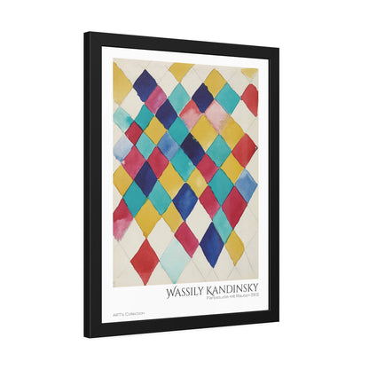 Farbstudie mit Rauten (1913) by Wassily Kandinsky / Affiche Encadrée série ART's Collection