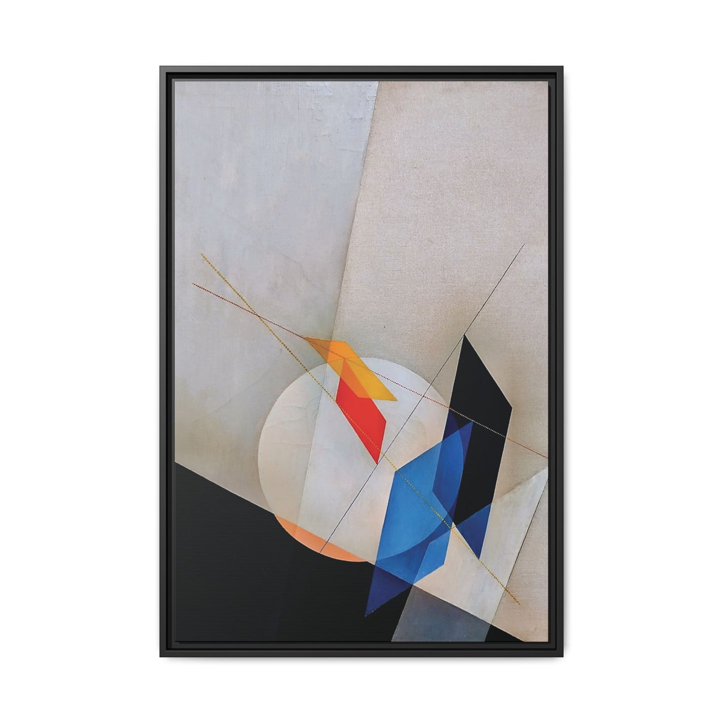 A 18 (1927) by László Moholy-Nagy  / Toile encadrée sur caisse américaine