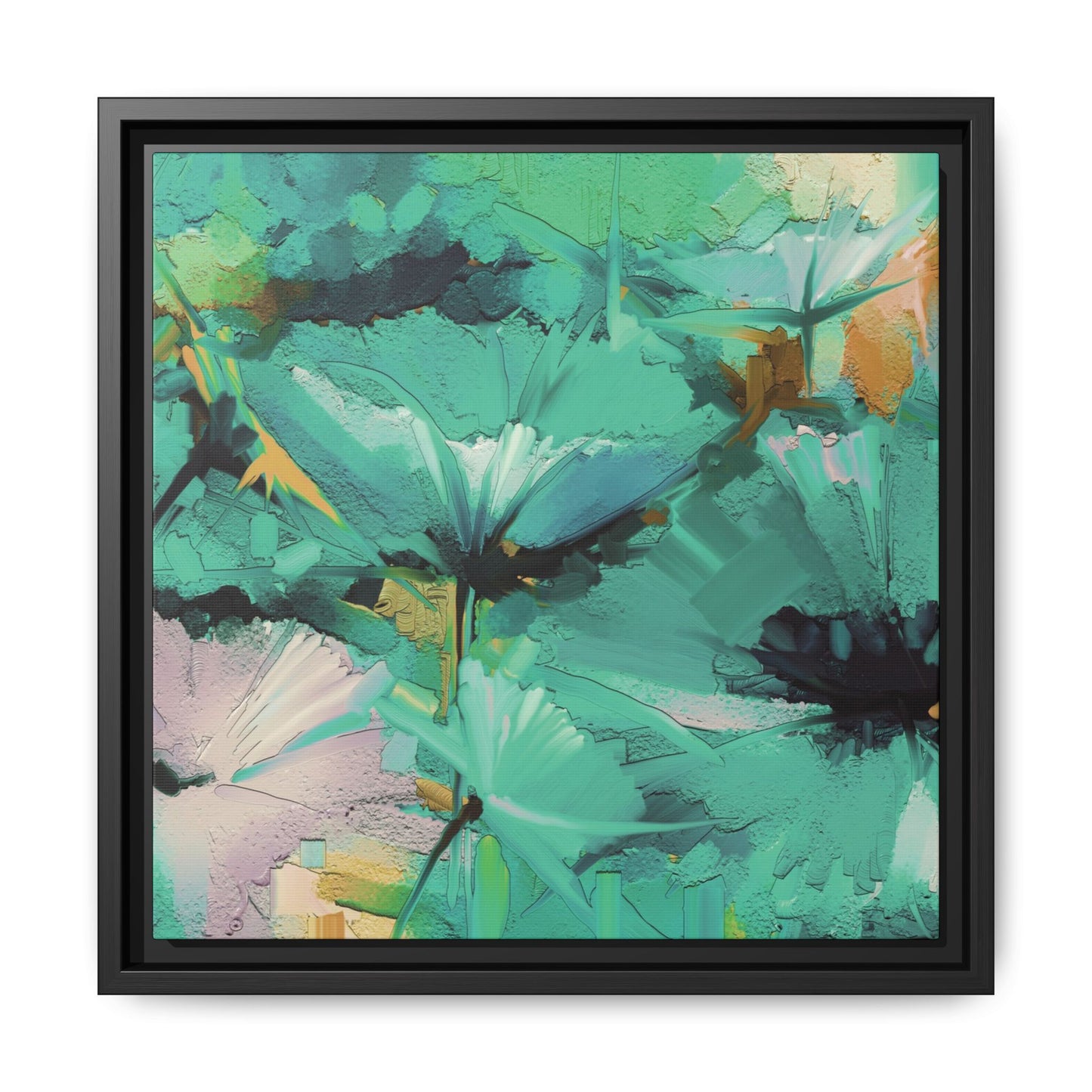 Tableau Floral Mers du Sud "Série Sign Collections" / Toile encadrée sur caisse américaine