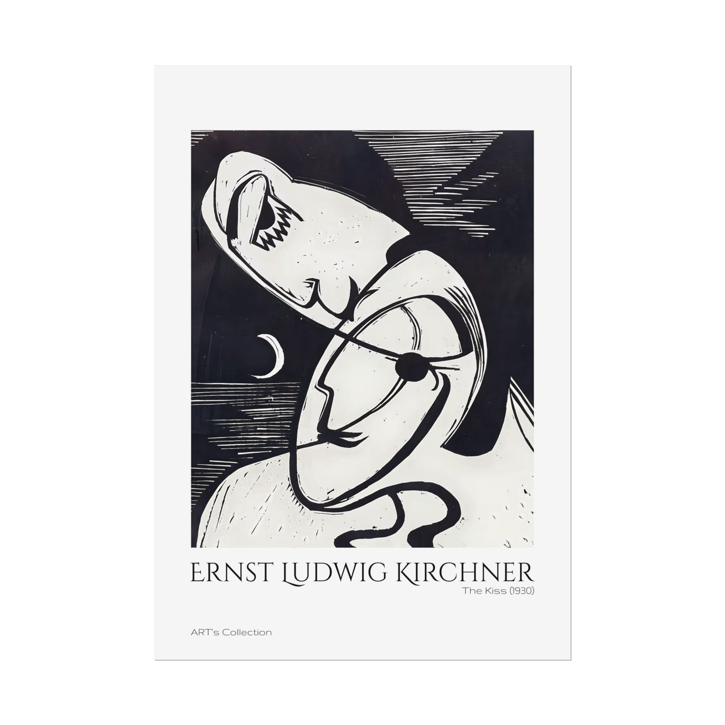The Kiss (1930) by Ernst Ludwig Kirchner / Affiche imprimée - Série ART's Collection