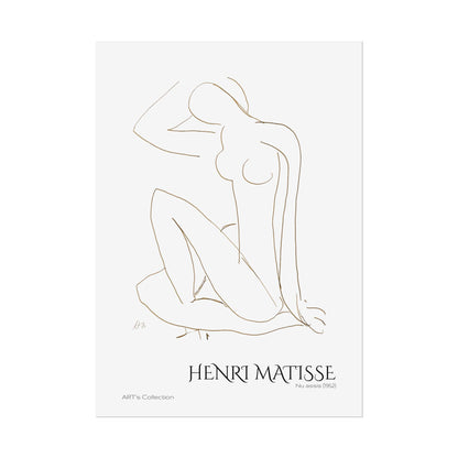 Nu assis (1952) by Henri Matisse / Affiche imprimée - Série ART's Collection