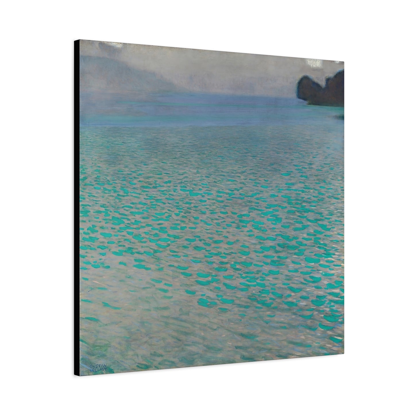 Attersee (1900) by Gustav Klimt / Reproduction Fine Art sur Toile / Flanc Large Epaisseur 3.2 cm - 1.25 inch