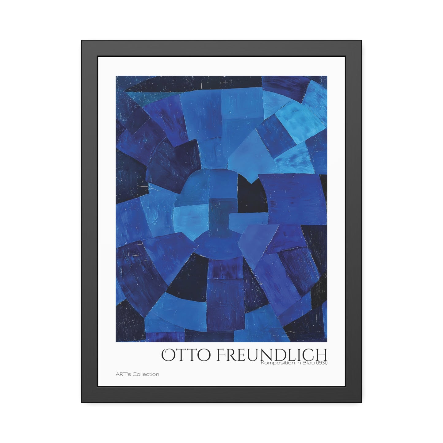 Komposition in Blau (1931) by Otto Freundlich  / Affiche Encadrée série ART's Collection
