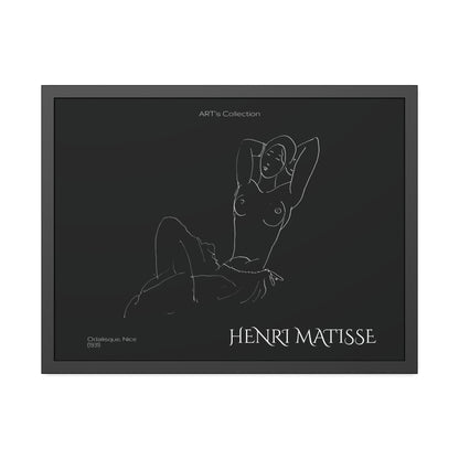 Odalisque, Nice (1931) black édition by Henry Matisse  / Affiche Encadrée série ART's Collection