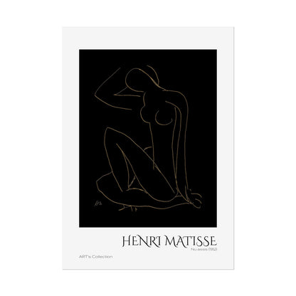 Nu assis (1952) version imposition by Henri Matisse / Affiche imprimée - Série ART's Collection
