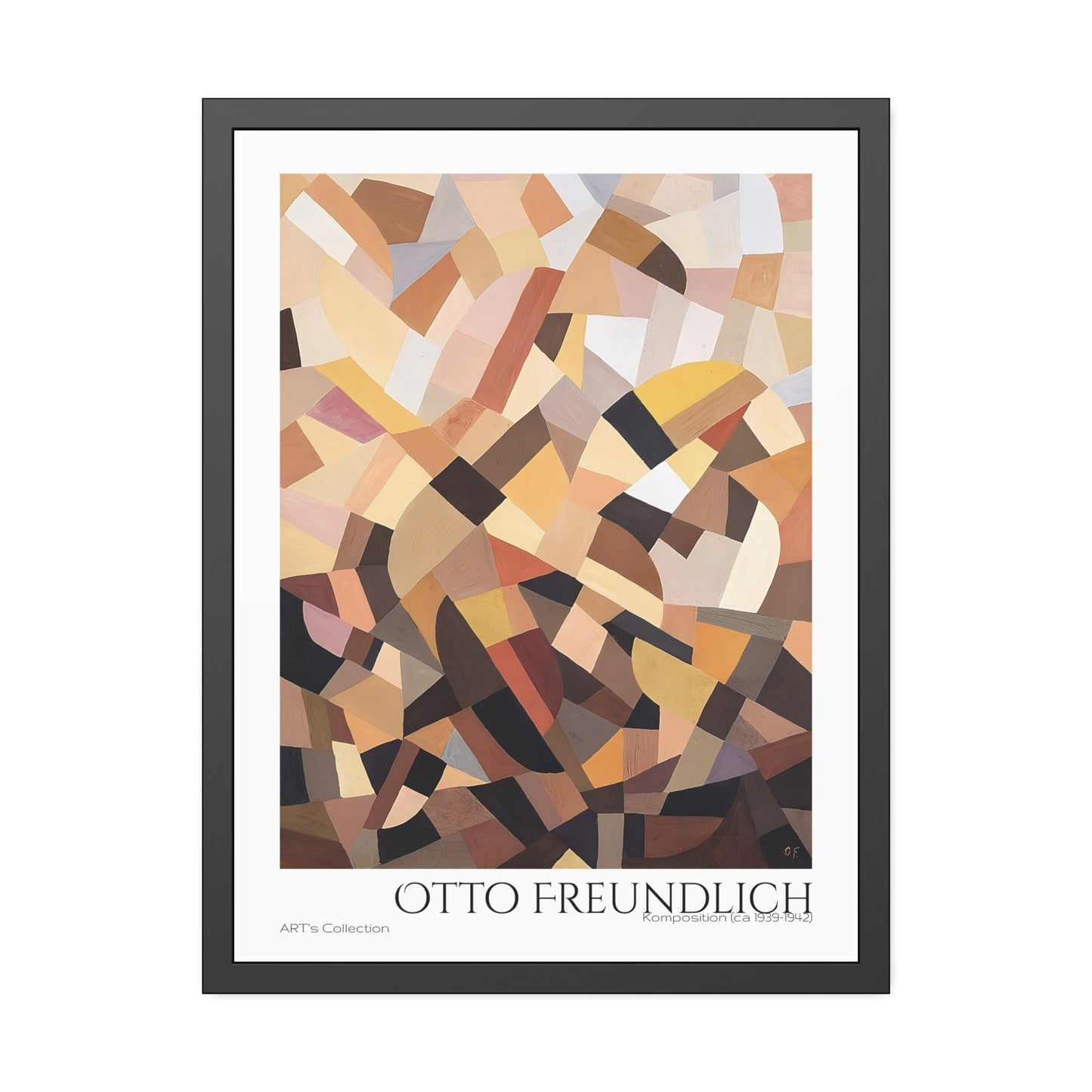 Komposition (ca 1939-1942) by Otto Freundlich  / Affiche Encadrée série ART's Collection