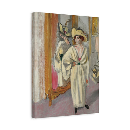 Femme en blanc debout devant une glace (1918-1919) by Henri Matisse / Reproduction Fine Art sur Toile /  Epaisseur 3.2 cm - 1.25 inch