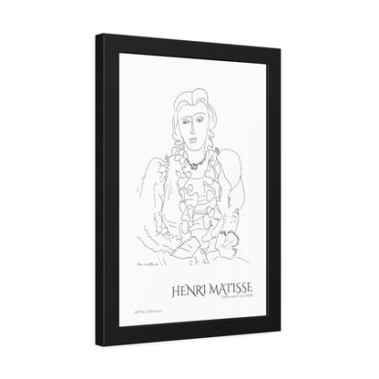Sitzende Frau (1936) by Henri Matisse  / Affiche Encadrée série ART's Collection
