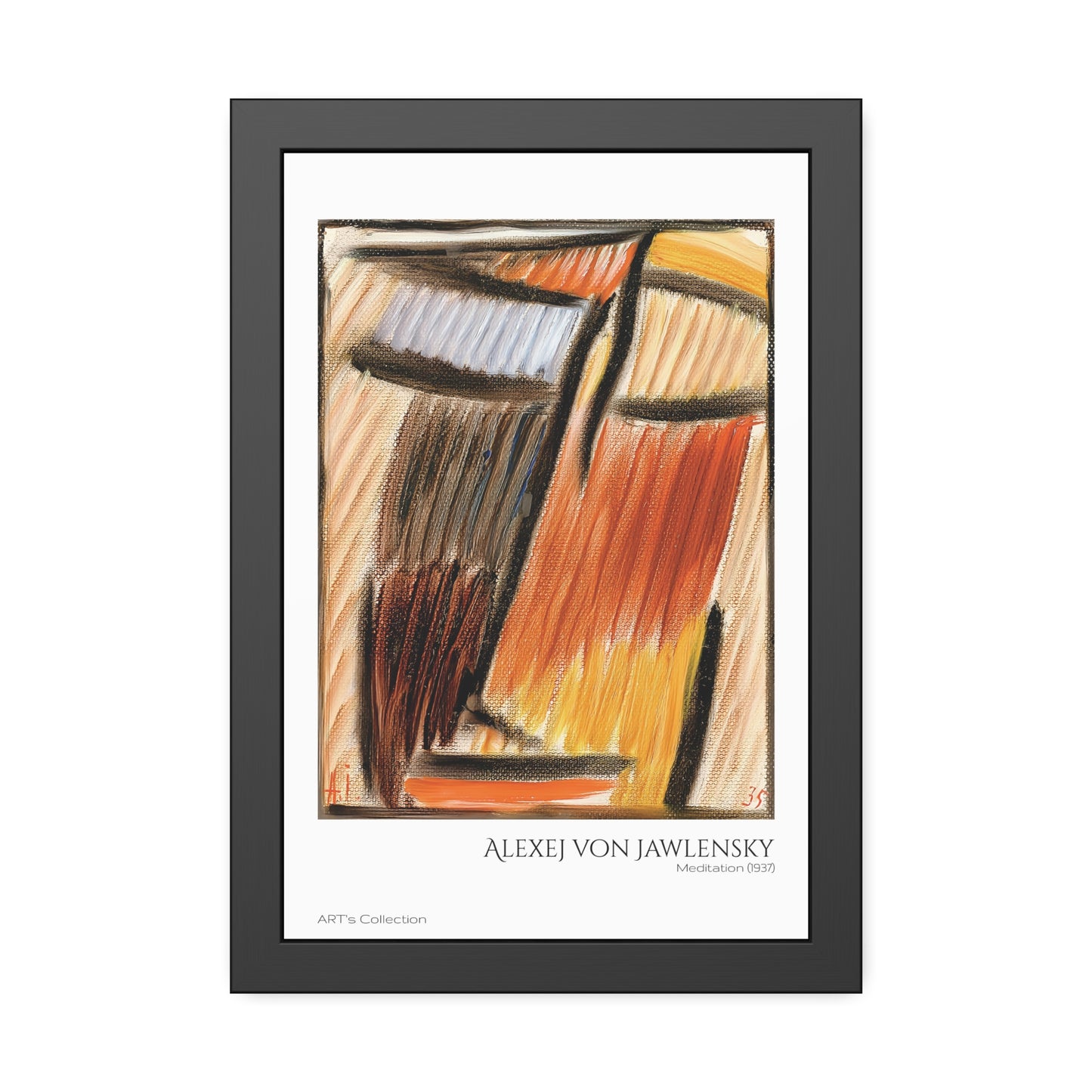 Meditation (1937) by Alexej von Jawlensky  / Affiche Encadrée série ART's Collection