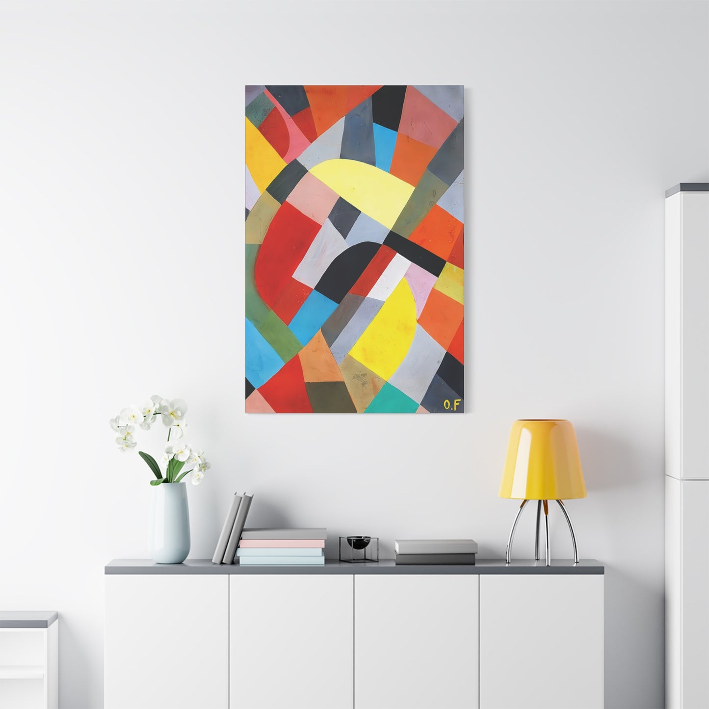 Composition Abstraite (1936-38)  by Otto Freundlich  / Reproduction Fine Art sur Toile /  Epaisseur 3.2 cm - 1.25 inch