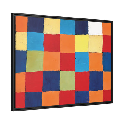 Color chart Qu1 (1930) by Paul Klee / Toile encadrée sur caisse américaine