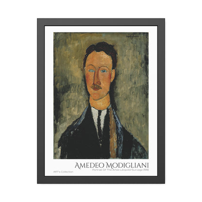 Portrait Of The Artist Léopold Survage (1918) by Amedeo Modigliani  / Affiche Encadrée série ART's Collection