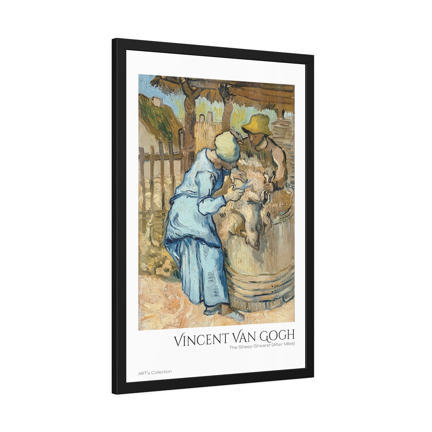The Sheep-Shearer (After Millet) by Vincent Van Gogh / Affiche Encadrée série ART's Collection