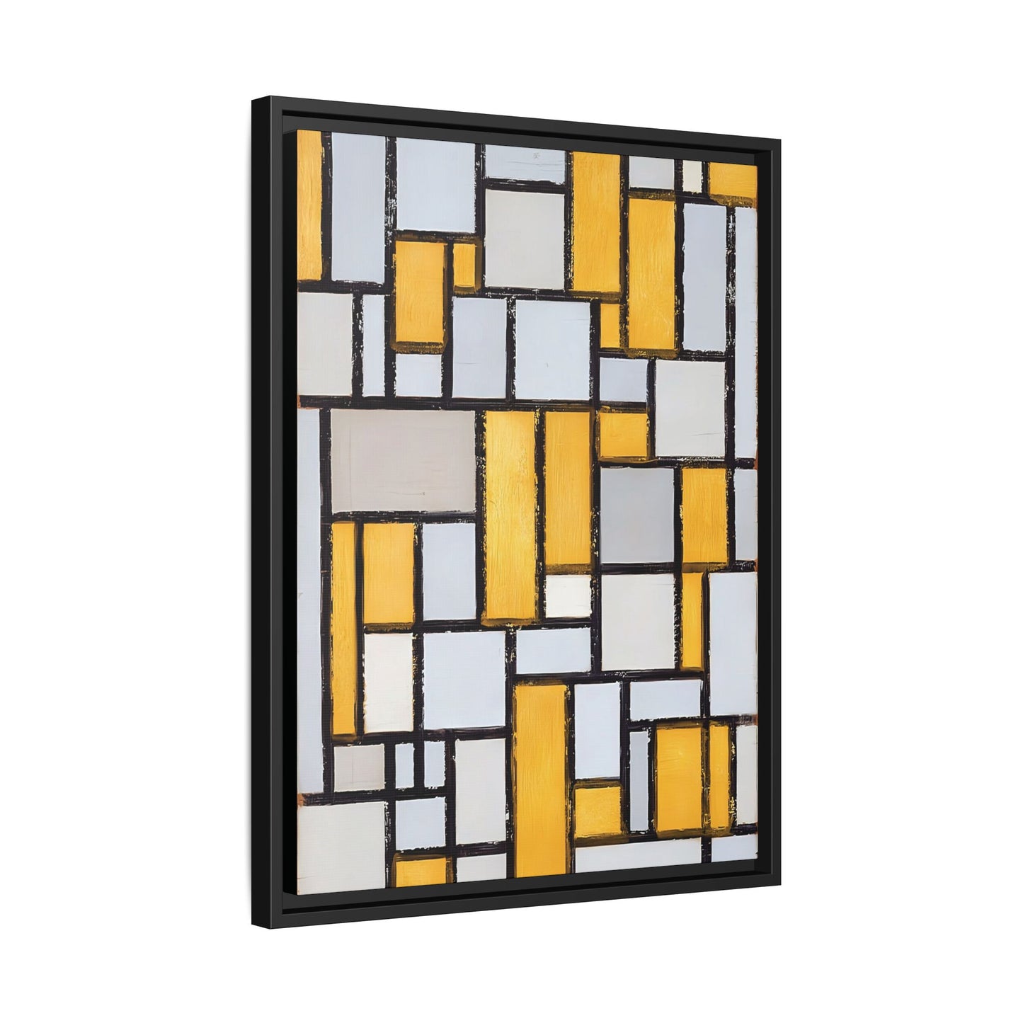 Composition with Grid 1 (1918) by Piet Mondrian  / Toile encadrée sur caisse américaine