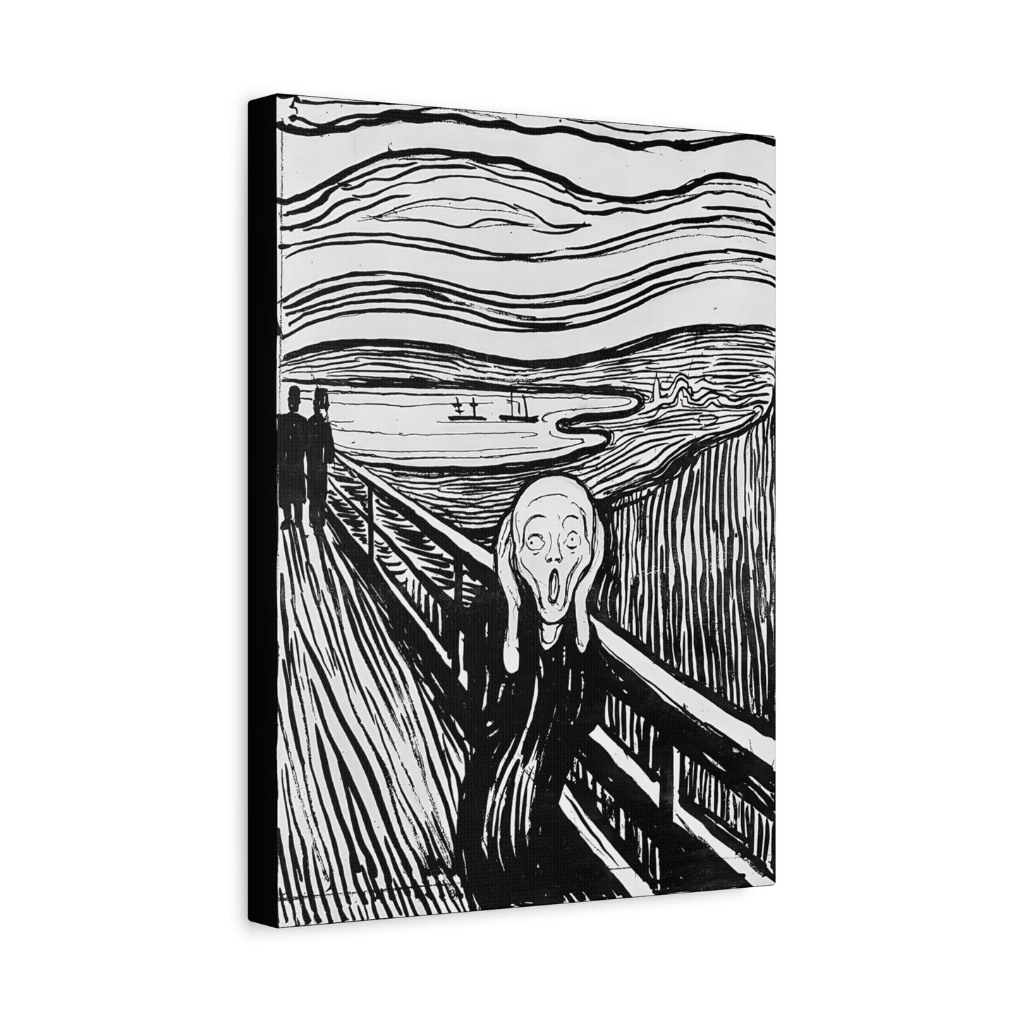The Scream (1895) by Edvard Munch / Reproduction Fine Art sur Toile / Epaisseur 3,2cm - 1'25 po