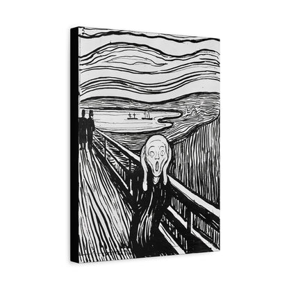 The Scream (1895) by Edvard Munch / Reproduction Fine Art sur Toile / Epaisseur 3,2cm - 1'25 po