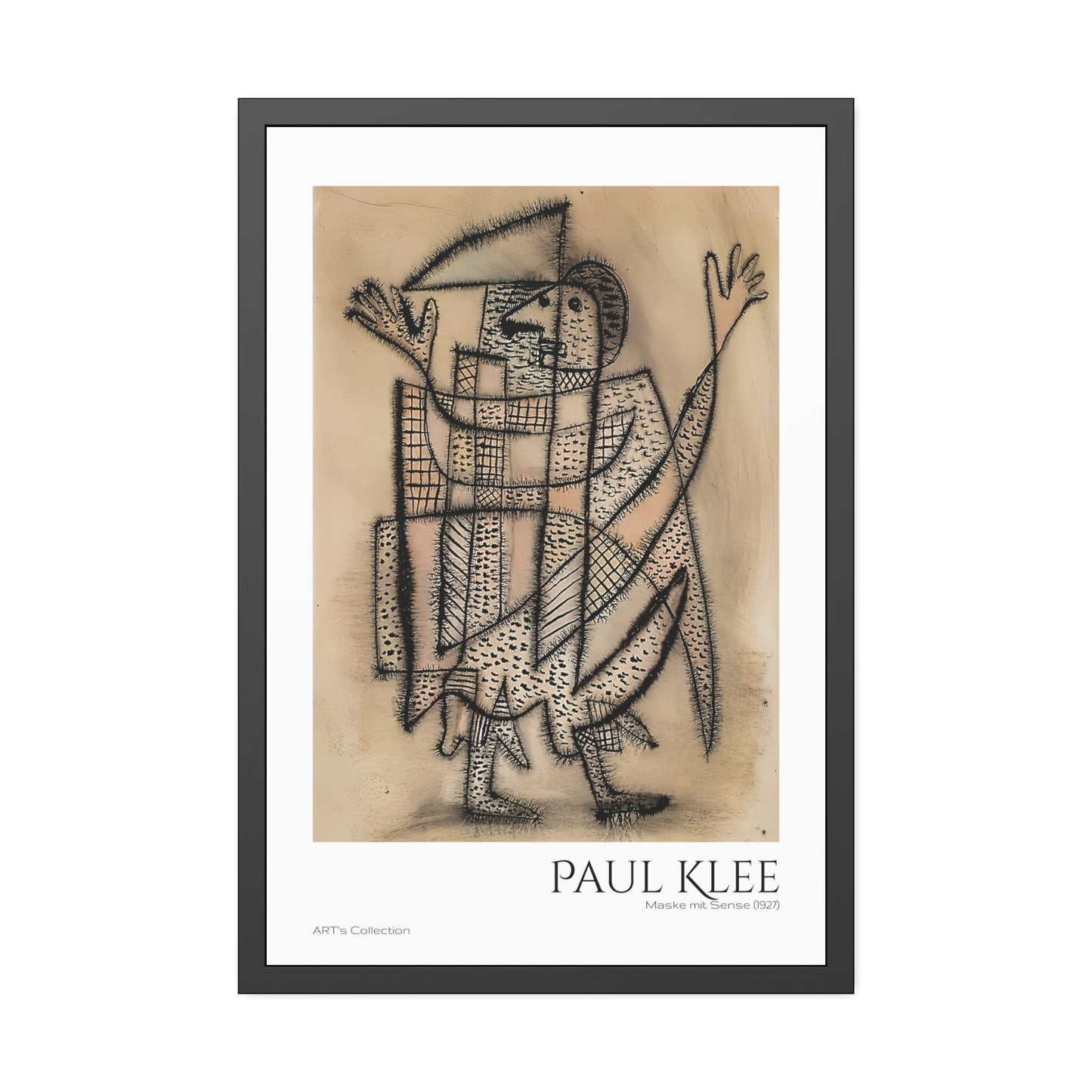 Maske mit Sense (1927) by Paul Klee / Affiche Encadrée série ART's Collection