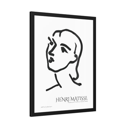 Nadia aux cheveux lisses (1948) by Henri Matisse / Affiche Encadrée série ART's Collection