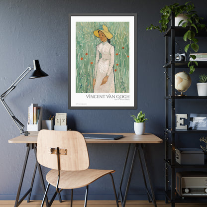 Girl in White (1890) by Vincent Van Gogh / Affiche Encadrée série ART's Collection